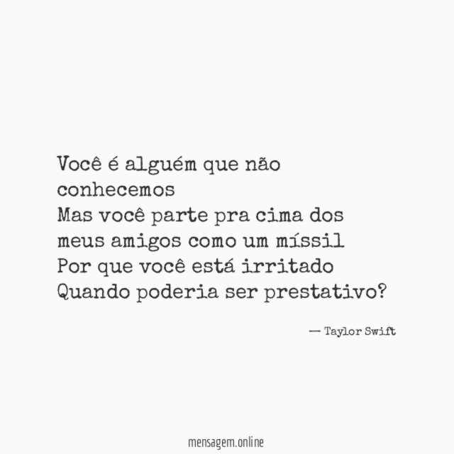 Você é alguém que não conhecemos Mas você parte