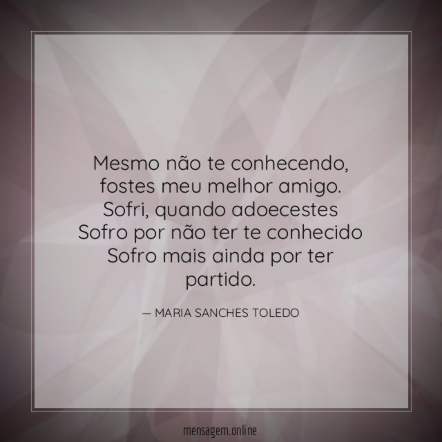 Mesmo não te conhecendo