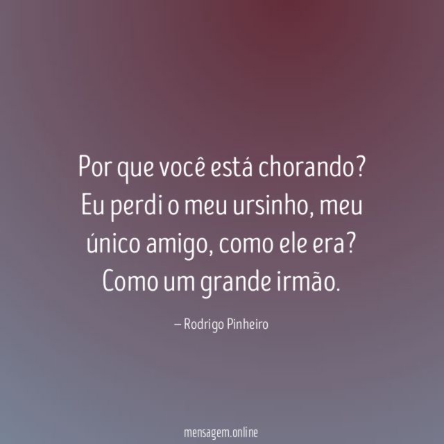 Por que você está chorando