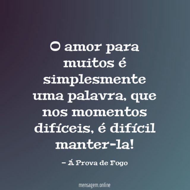 O amor para muitos é simplesmente uma palavra