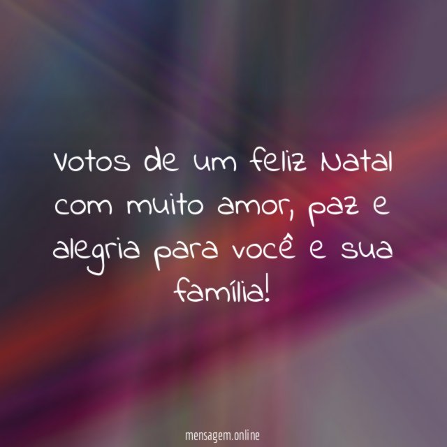Votos de um feliz Natal com muito amor