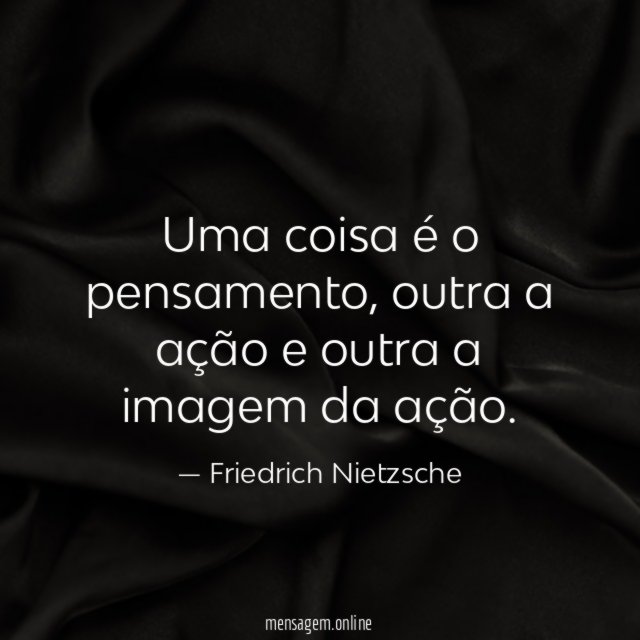 Uma coisa é o pensamento