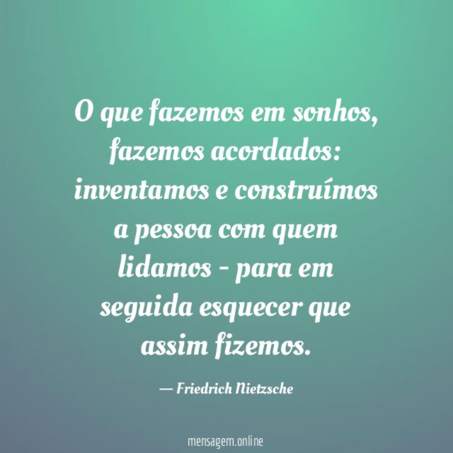 O que fazemos em sonhos