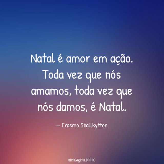 Natal é amor em ação