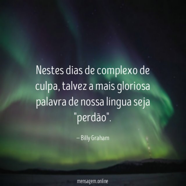 Nestes dias de complexo de culpa