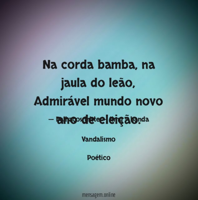 Na corda bamba