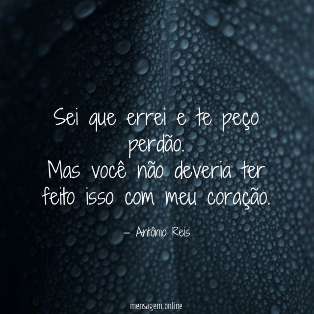 Sei que errei e te peço perdão