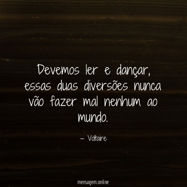 Devemos ler e dançar