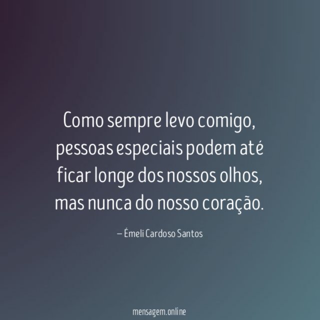 Como sempre levo comigo