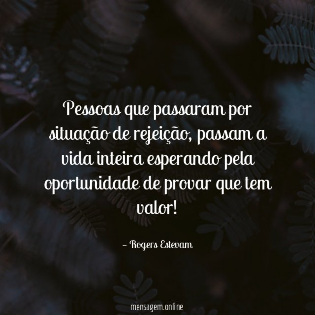 Pessoas que passaram por situação de rejeição