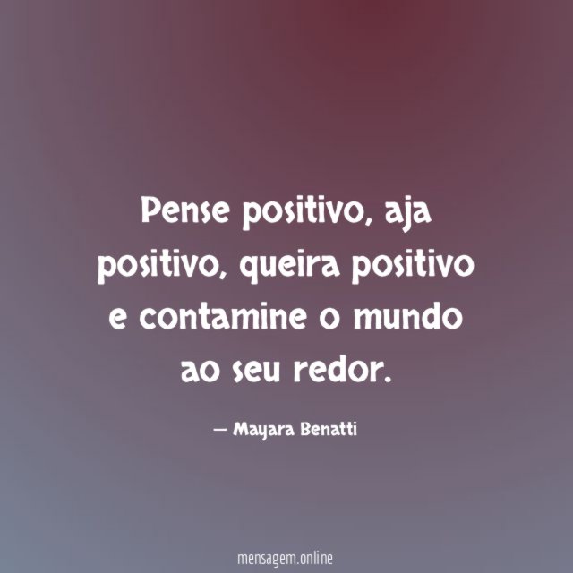 Pense positivo