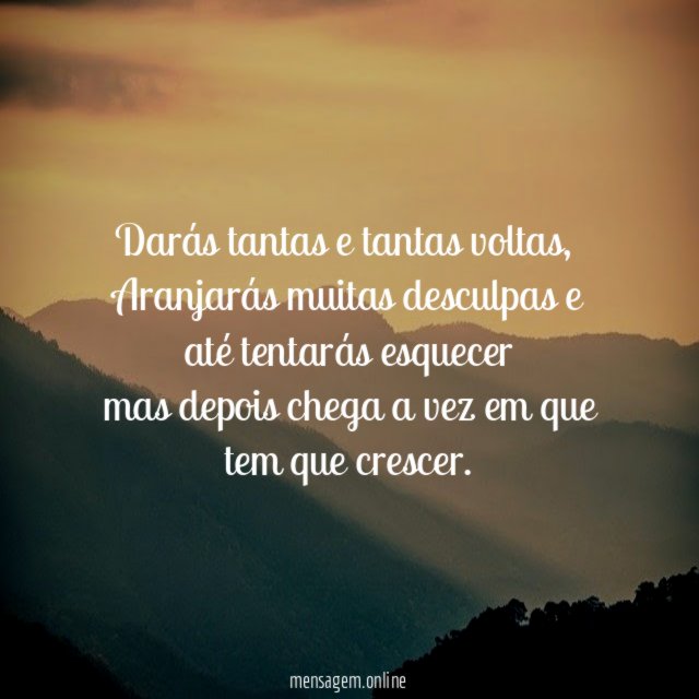 Darás tantas e tantas voltas