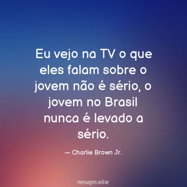 Eu vejo na TV o que eles falam