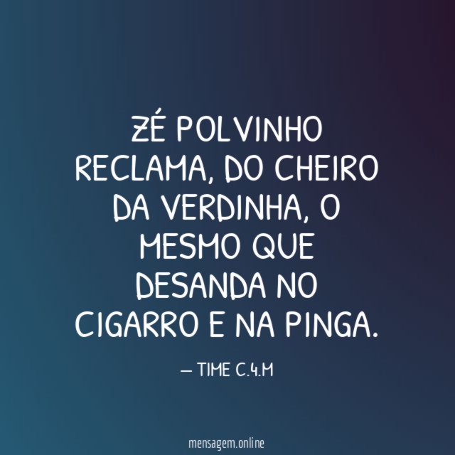 ZÉ POLVINHO RECLAMA