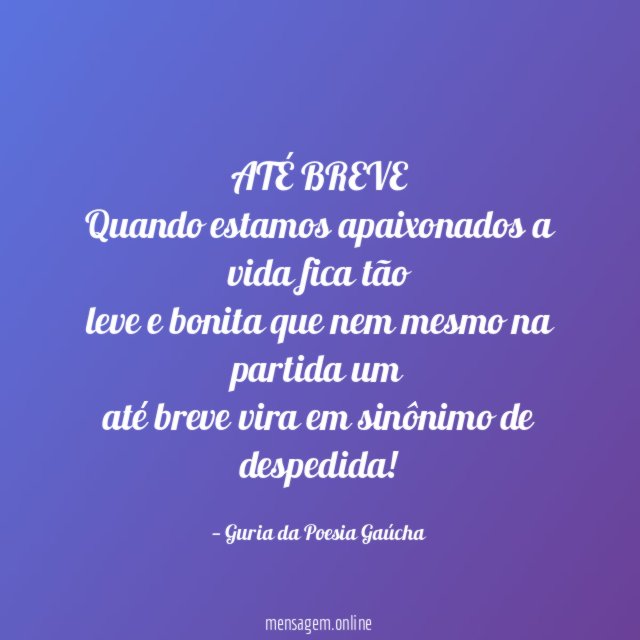 ATÉ BREVE