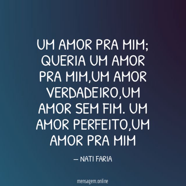 UM AMOR PRA MIM