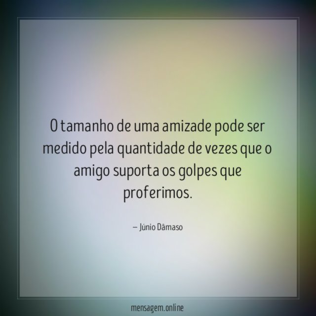 O tamanho de uma amizade pode ser medido