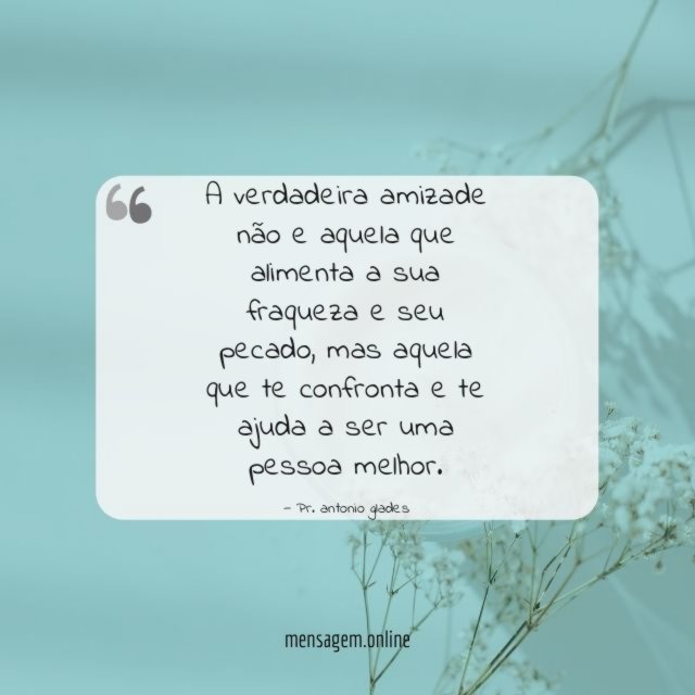 A verdadeira amizade não e aquela que alimenta