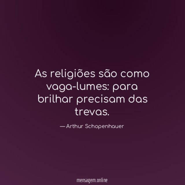 As religiões são como vaga-lumes
