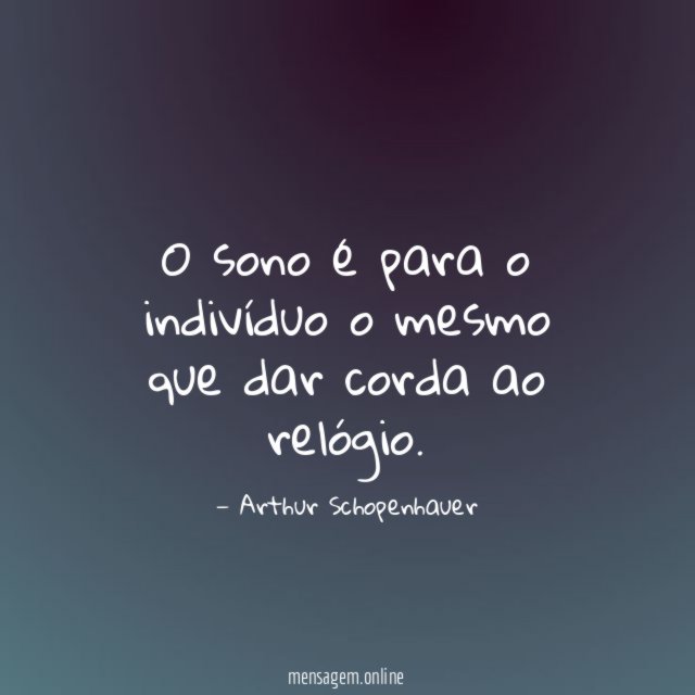 O sono é para o indivíduo o mesmo