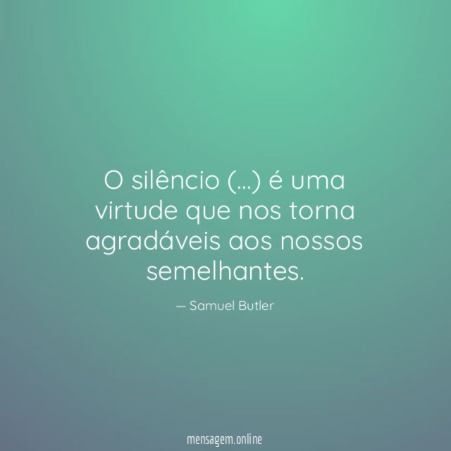 O silêncio (