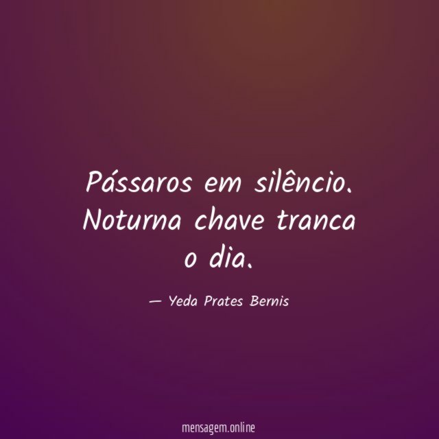 Pássaros em silêncio