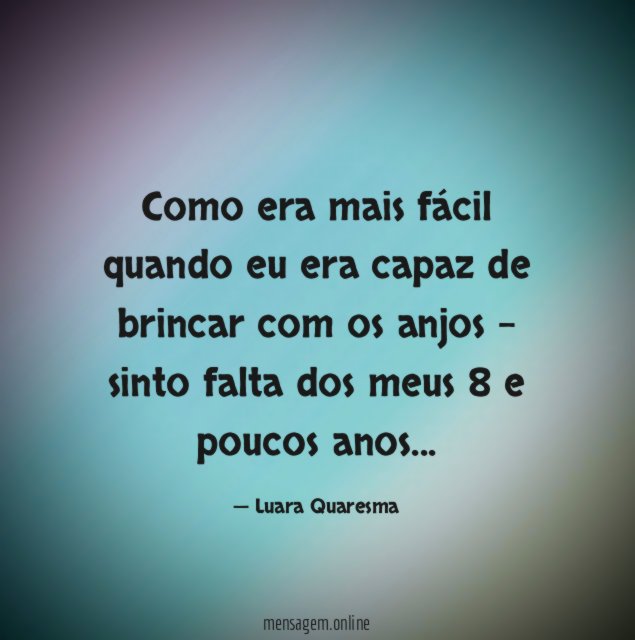 Como era mais fácil quando eu era capaz