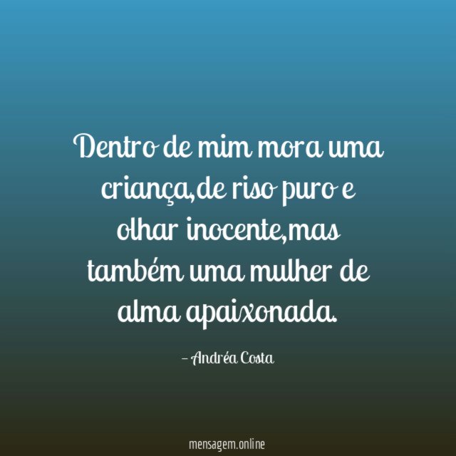 Dentro de mim mora uma criança