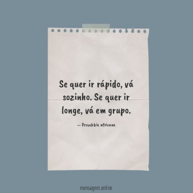 Se quer ir rápido