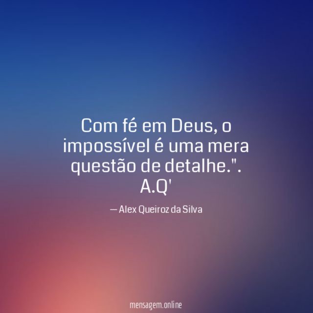 Com fé em Deus