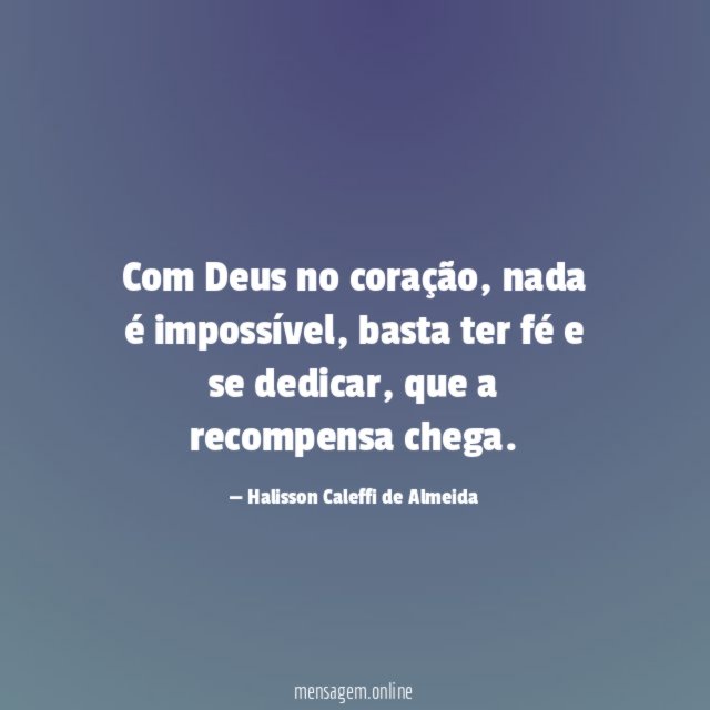 Com Deus no coração
