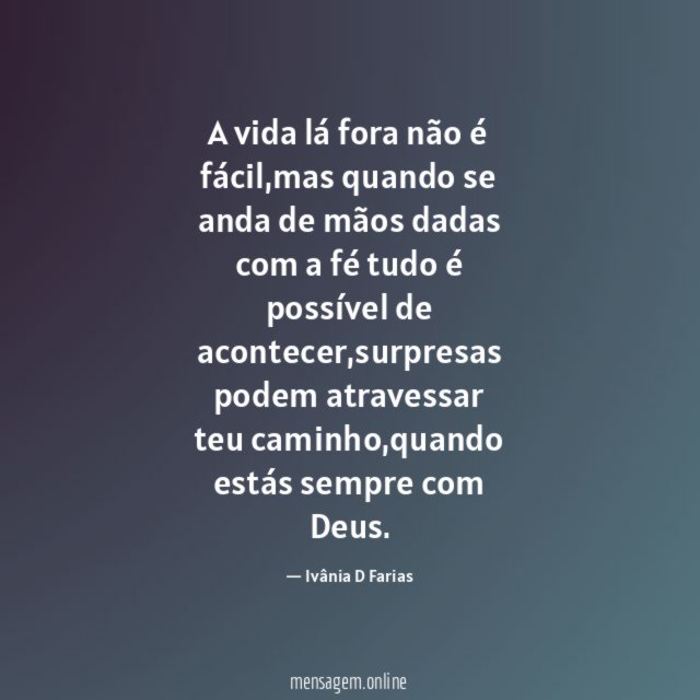 A vida lá fora não é fácil
