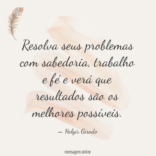 Resolva seus problemas com sabedoria