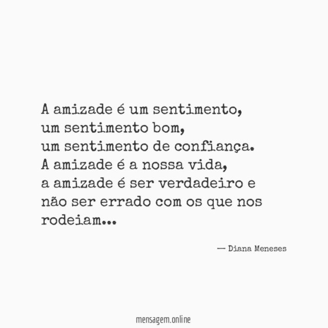 A amizade é um sentimento