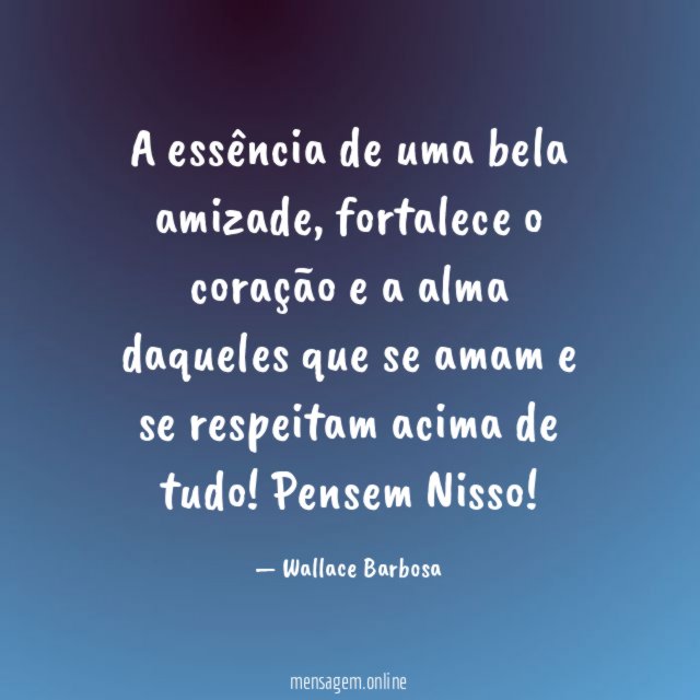 A essência de uma bela amizade