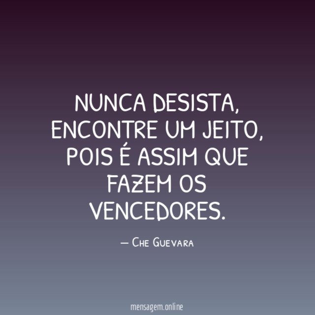 Nunca desista