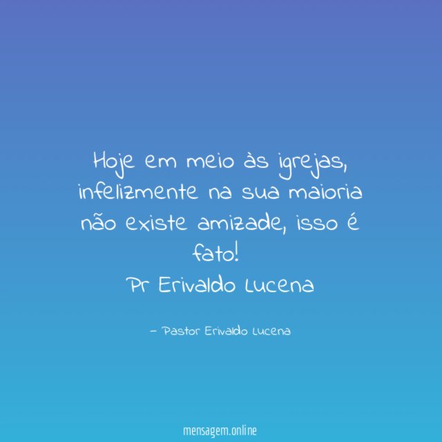 Hoje em meio às igrejas