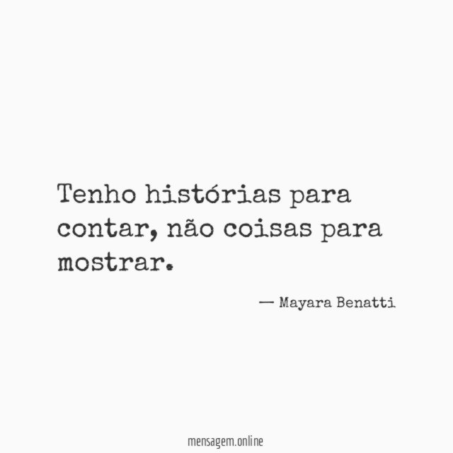 Tenho histórias para contar