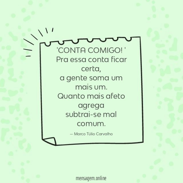 'CONTA COMIGO!'