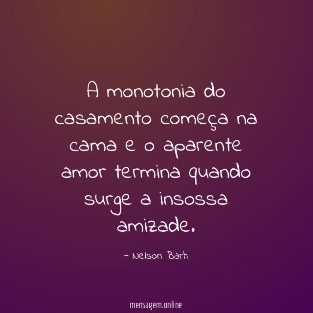 A monotonia do casamento começa na cama