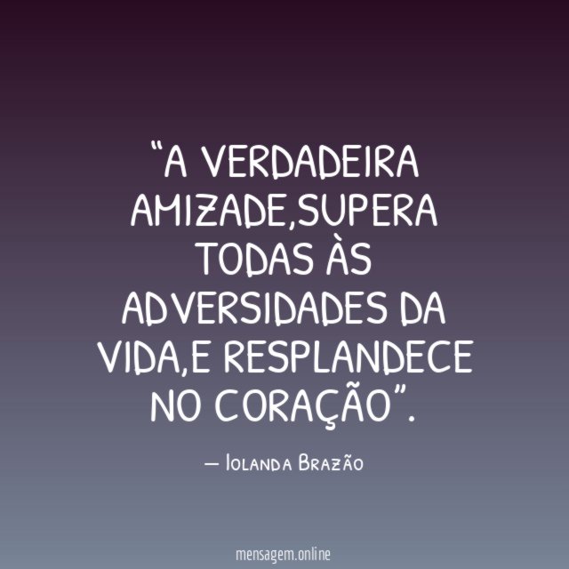 A verdadeira amizade