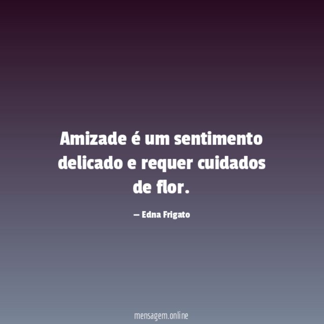 Amizade é um sentimento delicado e requer cuidados de flor