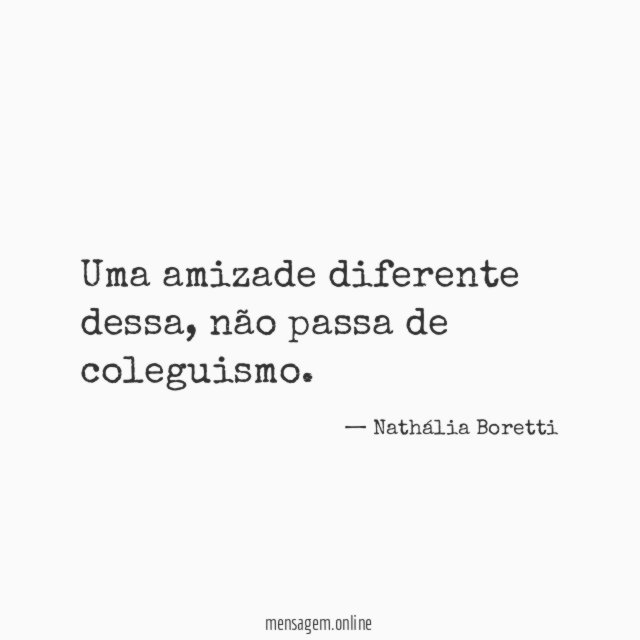 Uma amizade diferente dessa