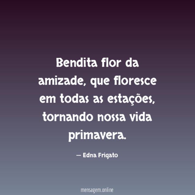 Bendita flor da amizade