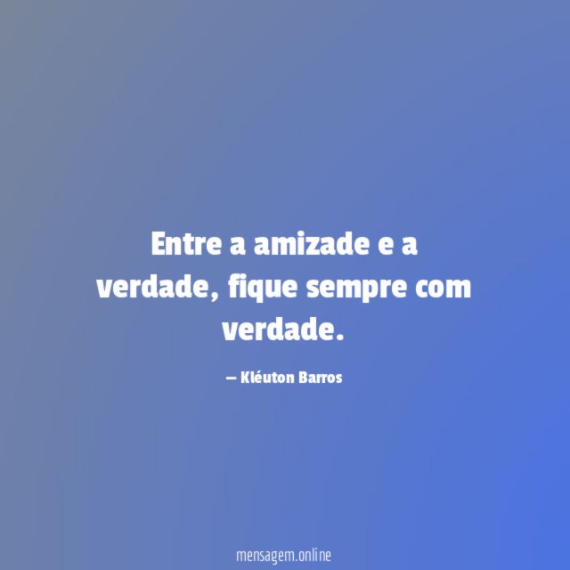 Entre a amizade e a verdade