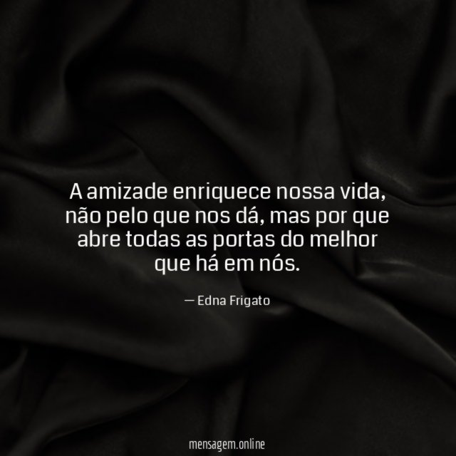 A amizade enriquece nossa vida