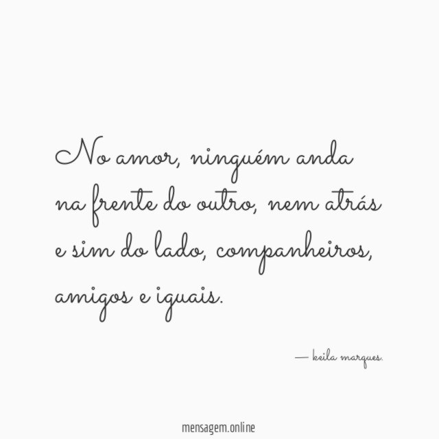 No amor