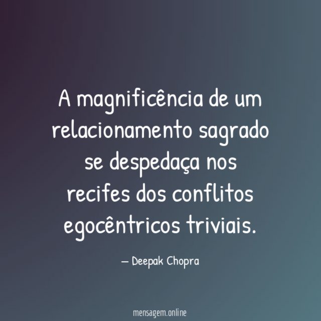 A magnificência de um relacionamento sagrado se despedaça