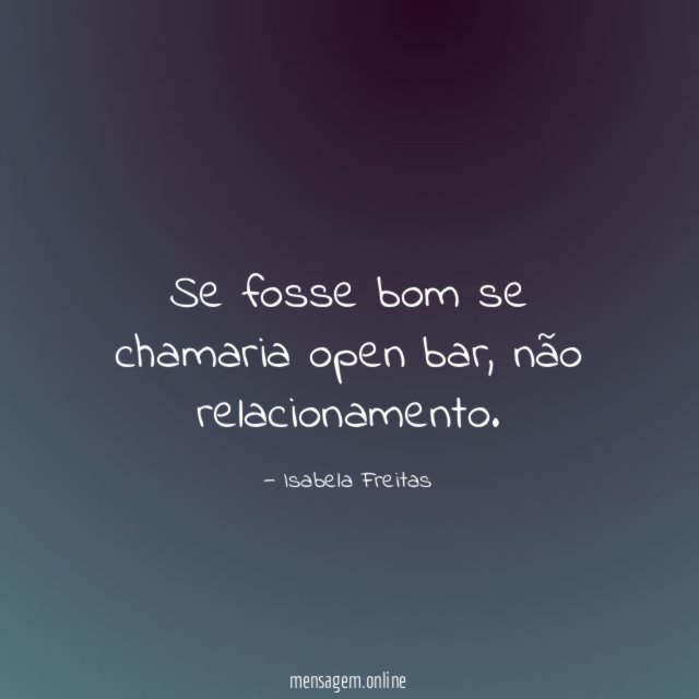 Se fosse bom se chamaria open bar