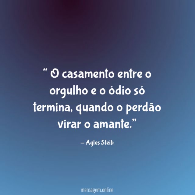 O casamento entre o orgulho e o ódio só termina